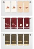 Christmas 4 Pack Finger Tip Towel Sets (Bells, Peace and Noel Style) by Cotton Craft, Size - 11x17