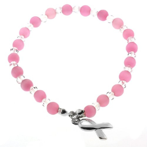 Pink Ribbon Breast Cancer Awareness 7 Inch Stretchy 
