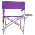 Picnic Time Sports Chair with Table and Pockets - Purple