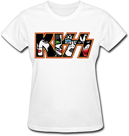 Kiss Tour 2016 Fan Logo T Shirt For Women White
