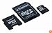 Kingston Technology 8GB MicroSDHC Class 4 Card with 2 Adapters (SDC4/8GB-2ADP, Black)
