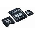 Kingston 8 GB microSDHC Class 4 Flash Memory Card with SD and miniSD Adapters SDC4/8GB-2ADP
