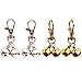 Sport Art DIY pet Bells 304 Stainless Steel Dog Bells 4 pcs Gold and Silver Bell Training Charm Pendants Jewelry for Pet Dog Cat Necklace Collarï¼ˆ4 Setsï¼‰