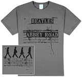 Beatles Charcoal Grey t-shirt Abbey Road Brick Wall tee [Apparel]
