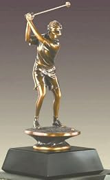 Bronze Sculpture Female Golfer - 13