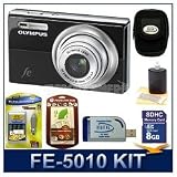 Olympus FE-5010 12MP 2.7 LCD Digital Camera (Black) Sensible Mega Bundle