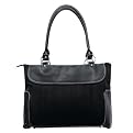Ladies Business Suede Computer Tote - Black