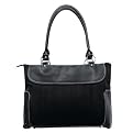 Ladies Business Suede Computer Tote - Black