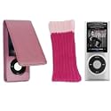 New 5th Generation Nano Pink Flip Case + Pink Sock & Crystal Ice Box Case Cover For the New Apple iPod 5G Nano with Camera (Sep 2009) 8GB & 16GB