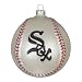 Pack of 2 MLB Chicago White Sox Glass Baseball Christmas Ornaments
