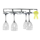 Organize It All Chrome Deluxe Under Cabinet Stemware Rack ~ Organize It All