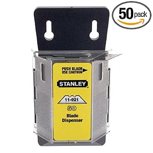 Stanley 11-921L 50-Pack 1992 Heavy Duty Utility Blades with Dispenser by Stanley