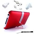 Apple iPod Touch 8GB, 16GB, 32GB, 64GB 3rd Generation (newest model) Stand Alone 3 pieces Cover Case + Includes a 3 in 1 Combo Home and Car charger and a retractable USB Data Cable Plus a 4-inch eBigvalue TM Determination Hand Strap
