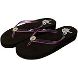 NFL Minnesota Vikings Womens Wedge Flip Flops - Purple (5/6)