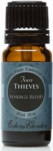Four Thieves Synergy Blend Essential Oil- 10 ml (Cinnamon, Clove, Eucalyptus, Lemon and Rosemary)