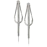 Leslie Danzis Gunmetal Flat Snake Chain Earrings