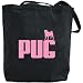 Canvas Tote Bag Black " Retro Pug " Dog