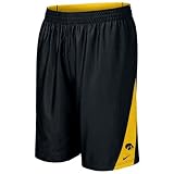 Nike Iowa Hawkeyes Black-Gold Reversible Basketball Shorts