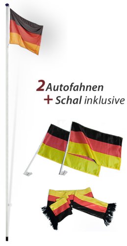 Alu-Fahnenmast-Set 6,20 Meter + XXL-Fanset