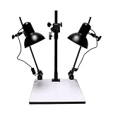 Zykkor 23" High Copy Macro Stand with 14"x15.75" Base, Quick Release Mount, Bubble Level and Lights