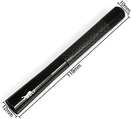 9 Moon Carbon Fiber WOLF Sports Style Short Antenna 4.7-Inch