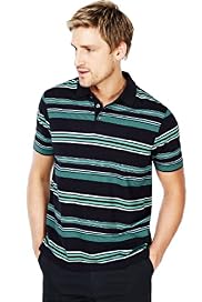 Blue Harbour Pure Cotton Multi Feeder Striped Polo Shirt