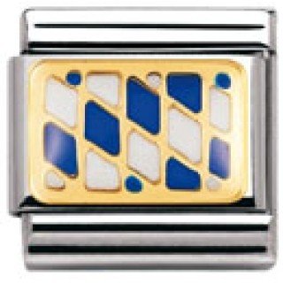 Nomination Composable Classic FLAGGE EUROPA Edelstahl, Email und 18K-Gold (Flagge BAYERN)  Preisvergleich