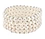 Natural Freshwater Flat Coin Pearl Sterling Silver 4 Row Bracelet (Special Sale)