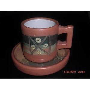 Espresso Cup and Saucer (Handcrafted) Set of 6 by 