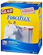 Glad ForceFlex Tall Kitchen Bags, Drawstring, 13 Gallon