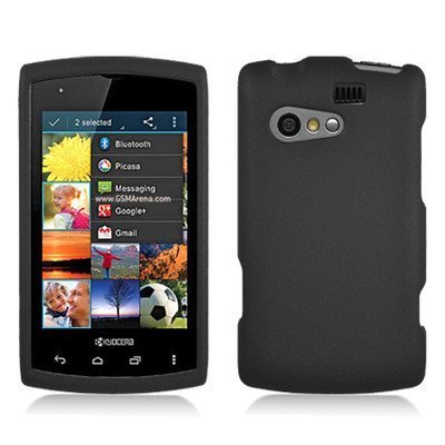 For Kyocera Rise/C5155 Hard RUBBERIZED Case Black