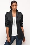 metrostyle 3/4 Sleeve Boyfriend Blazer