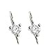 2 pcs .925 Sterling Silver Cz Stone Crystal Ear Wire French Hook Earwires