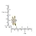 Sterling Silver with Yellow Gold Tone Accents Plumeria Maile Leaf Earrings