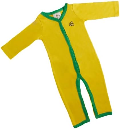 Cutie Bees Unisex-Baby Apple of My Eye Organic Baby Bodysuit 6-12 Months Yellow