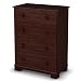South Shore Precious Collection 4-Drawer Chest, Royal Cherry