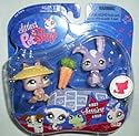 Littlest Pet Shop Assortment 'B' Series 1 Collectible Figure Dwarf Bunny and Bunny