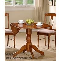 Double Drop Dining Table - Medium Brown Finish