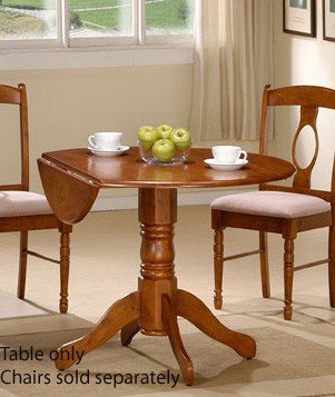 Double Drop Dining Table - Medium Brown Finish