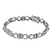 Tressa Sterling Silver Chunky Links CZ Bracelet with Secure Clasp