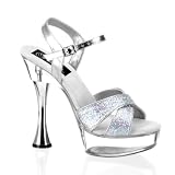 SWEET-440 6" Sandal, Silver Multi Gltr/Clear-Size 5 SWEET-440 6" Sandal, Silver Multi Gltr/Clear-Size 5