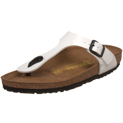 Birkenstock Women's Gizeh Patent Sandal,Bright White Patent,40 N EU / 10 2A(N) US Women / 8.5 C(N) US Men