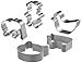 Kemsten Animal Shaped Cookie Cutters 5 Piece Set (Bear, Elephant, Bird, Pig, Cat)