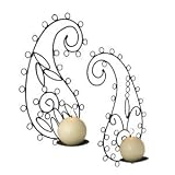 2 Pc Paisley Wall Sconces - Black by StealStreet