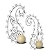 2 Pc Paisley Wall Sconces - Black