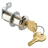 1-3/4'' Long Cylinder Lock - Brass, keyed alike