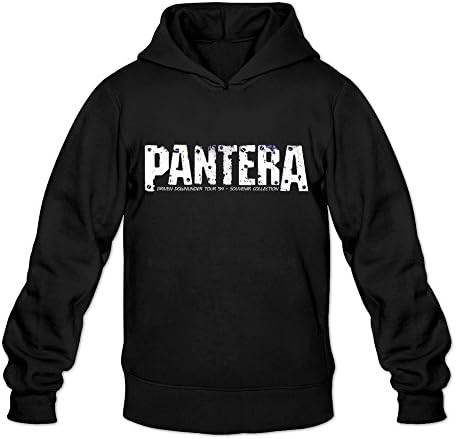 POWEB Men's Pantera Cowboy From Hell Hoodie Sweatshirt Black M
