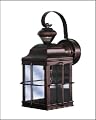 Heath Zenith SL-4144-AZ Motion-Sensing Four-Sided New-England Style Lantern, Antique Bronze