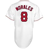 MLB Men's Los Angeles Angels Of Anaheim Kendry Morales White Home Short Sleeve 6 Button Synthetic Replica Baseball Jersey Spring 2012  (White, Large)