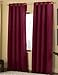 4-pieces Micro Suede Grommet Top Lined Panel Window Curtain Set, Burgundy
